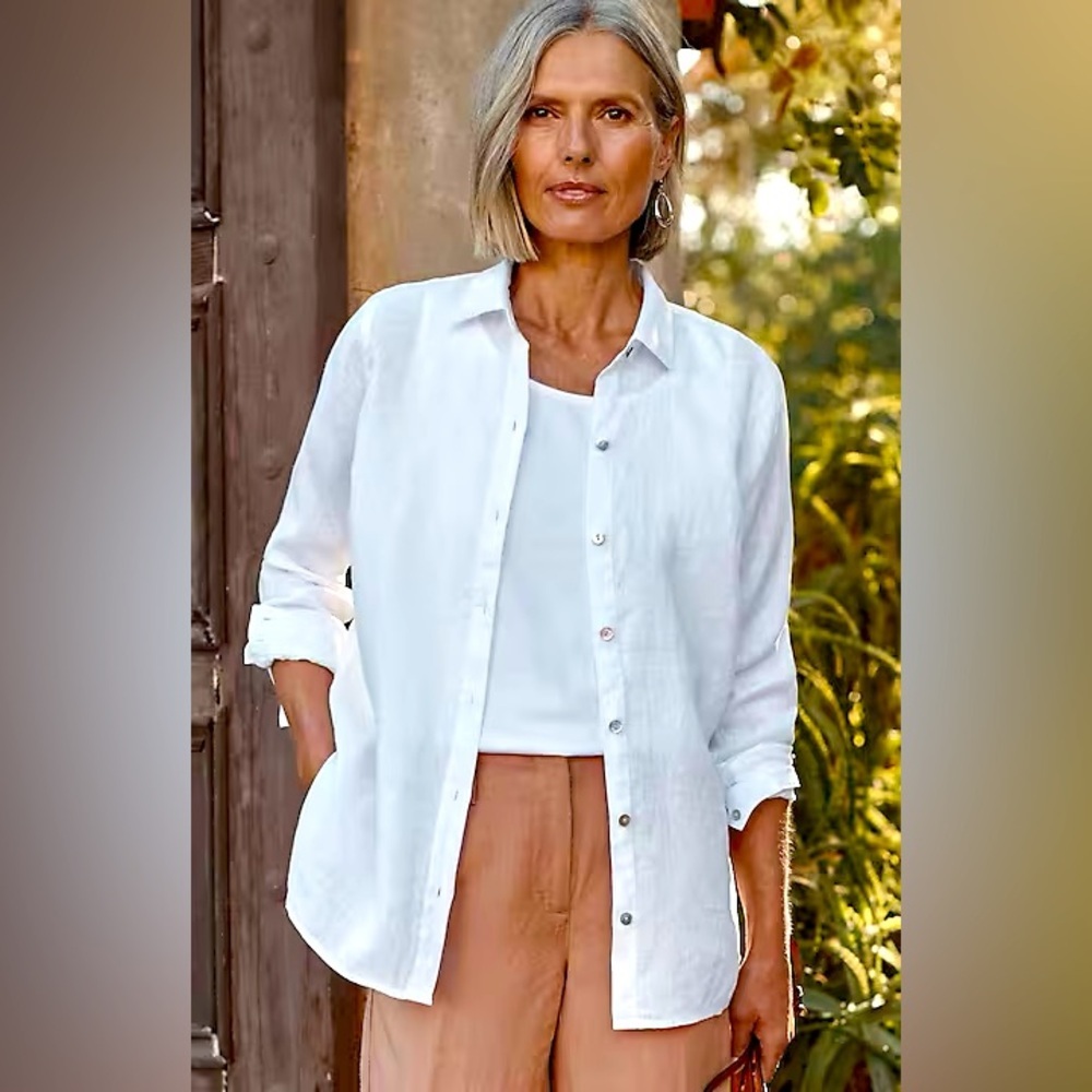 J. Jill White Button Down Shirt for Women
